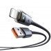 Кабель McDodo Lightning Transparent Cable with Charging Light 1.2m CA-6910 Чорний