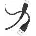 Кабель XO NB-P163 2.4A USB cable for Type-c 1M Чорний