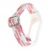 Ремінець Braided Buckle Enhanced Mi Band 3/4/5/6/7 Білий Рожевий