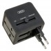 Мережевий фільтр XO WL01 charger can use for all countries for UK, EU, US Чорний