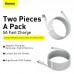 Кабель Baseus Type-C Simple Wisdom Data Cable Kit |1.5m, 5A| (2PCS-Set) (TZCATZJ-02)