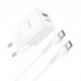 Адаптер сетевой HOCO Type-C to Type-C Cable Founder charger set N28 |1USB/1Type-C, 20W/3A, PD/QC|