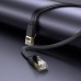 Кабель HOCO General pure copper flat network cable US07 (10M, 1Gbps)