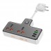 Удлинитель HOCO Reise 2-position expansion socket AC12A |3USB/Type-C, PD/QC, 30W/10A|