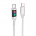 Кабель HOCO U126 Lantern Type-C to Type-C charging data cable 1.2m 100W 5A светло серый