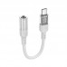 Переходник HOCO Spirit transparent digital audio converter Type-C to 3.5mm LS37 |15cm, DAC|