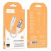Переходник HOCO Spirit transparent digital audio converter Type-C to 3.5 mm LS37 кабелем 15cm свет серый