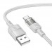 Кабель HOCO Spirit Type-C transparent charging data cable U129 |1.2m, 3A|