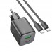 Адаптер сетевой Hoco Type-C to Type-C cable Almighty charger N41 |1USB/1Type-C, 20W/3A, PD/QC|