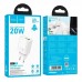 Адаптер сетевой HOCO Gentle charger N61 |1USB/1Type-C, 20W/3A, PD/QC|