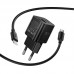 Адаптер сетевой HOCO C to C cable Ingenious PD charger set N65 |1USB/1Type-C, 20W/3A, PD/QC|