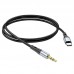 Аудiокабель HOCO UPA22 Type-C silicone digital audio conversion cable чорний