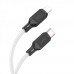 Кабель HOCO X90 Cool silicone PD charging data cable for iP білий