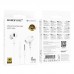 Навушники BOROFONE BM100 Pro Fuente universal earphones with microphone білий