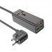 Мережевий подовжувач HOCO AC10A Barry PD65W GaN (2C2A with 1 socket) desktop charger чорний
