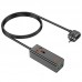 Мережевий подовжувач HOCO AC10A Barry PD65W GaN (2C2A with 1 socket) desktop charger чорний