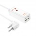Мережевий подовжувач HOCO AC10A Barry PD65W GaN (2C2A with 1 socket) desktop charger білий