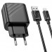 Мережевий зарядний пристрій з кабелем HOCO CS21A Rich single port QC3. 0 charger set(Micro)(EU) чорний Мережевий зарядний пристрій з кабелем HOCO CS21A Rich single port QC3. 0 charger set(Micro)(EU) чорний