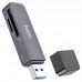 Картрідер HOCO HB45 Spirit 2-in-1 USB 3. 0 card reader сірий