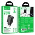 Мережевий зарядний пристрій HOCO N60 Gentle single port PD20W charger (EU) чорний