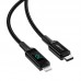 Кабель ACEFAST C6-01 Type-C to iP, 3A, 30W, 1. 2m, nylon, zinc connectors, чорний