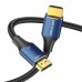 Кабель Vention Cotton Braided HDMI-A Male to Male HD v2. 1 Cable 8K 5M блакитний Aluminum Alloy Type (ALGLJ)