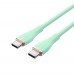 Кабель Vention USB 2. 0 C Male to C Male 5A Cable 2M зелений Silicone Type (TAWGH)