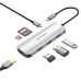 USB-хаб Vention USB-C to HDMI/USB 3. 0x3/SD/TF/PD Docking Сірий 0. 15M Aluminum Alloy Type