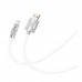 Кабель XO NB227 OD6.0 silicone TPE zinc alloy Lightning 6A/1,2M Білий