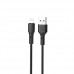 Кабель XO NB230 2.4A Rock Series Lightning Data Cable Чорний