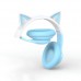 Навушники накладні XO BE38 Cats Ear Colourful Lights Headband Синій