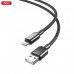 Кабель XO NB249 5A PVC Shiny Colorful   Lightning Data Cable чорні