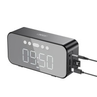 Акустична система XO F41 Mirror Clock bluetooth Speaker Чорна