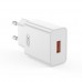 Мережевий зарядний пристрій XO L127 USB-A QC18W Fast Charging Charger with Micro cable Білий
