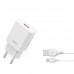 Мережевий зарядний пристрій XO L127 USB-A QC18W Fast Charging Charger with Micro cable Білий