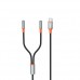 Адаптер XO NB-R269B Couple Cable Type-c to Dual 3.5 Female Adapter 1.2m Чорний