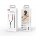 Адаптер XO NB-R269B Couple Cable Type-c to Dual 3.5 Female Adapter 1.2m Чорний