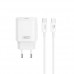 Мережевий зарядний пристрій XO CE25 PD25W USB-C Fast Charger Type-C cable Білий
