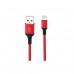 Кабель XO NB143 Braided data cable Lightning  1m Червоний