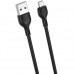 Кабель XO NB200 USB cable for Micro 2.1A/2M Чорний