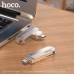 Флеш-накопичувач USB-A/C HOCO UD10 Wise Type-C USB flash drive 32Gb сріблястий