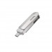Флеш-накопичувач USB-A/C HOCO UD10 Wise Type-C USB flash drive 32Gb сріблястий