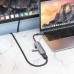 Type-C(PD) HUB HOCO HB27 Type-C multi-function converter(HDTV+USB3.0+USB2.0*2+PD) Metal Grey