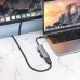 Type-C(PD) HUB HOCO HB28 Type-C multi-function converter (HDTV+USB3.0+USB2.0+SD+TF+PD) Metal Grey