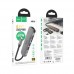 Type-C(PD) HUB HOCO HB28 Type-C multi-function converter (HDTV+USB3.0+USB2.0+SD+TF+PD) Metal Grey