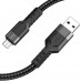 Кабель HOCO U110 charging data cable for Micro/2,4A/1,2m. чорний