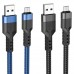 Кабель HOCO U110 charging data cable for Micro/2,4A/1,2m. чорний