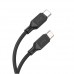 PD Кабель HOCO X90 Cool silicone charging data cable PD-touch-C 3A/PD60W/1m. черный