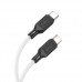 PD Кабель HOCO X90 Cool silicone charging data cable PD-to-Type-C 3A/PD60W/1m. білий