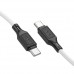 PD Кабель HOCO X90 Cool silicone charging data cable PD-to-Type-C 3A/PD60W/1m. білий